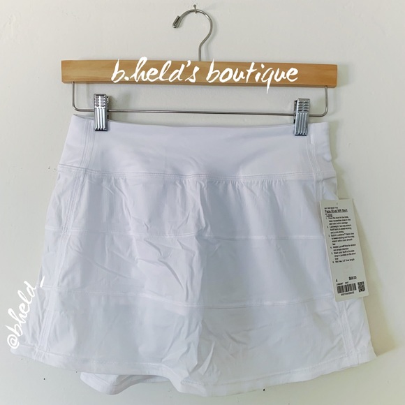 lululemon Pace Rival Mid-Rise Skirt 15" Length *Tall *Long in White 4 New NWT - Picture 1 of 14